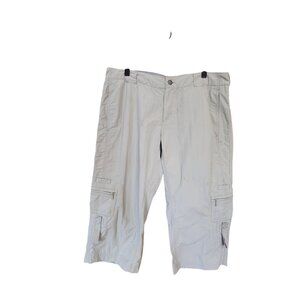 Columbia Titanium Womens Beige Cargo Capris Size 10 Lightweight Outdoor Pants